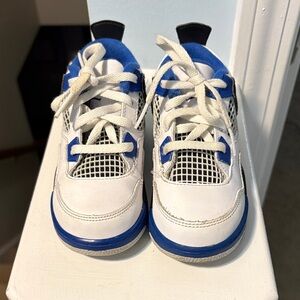 Jordan Kids White and Blue Sneakers